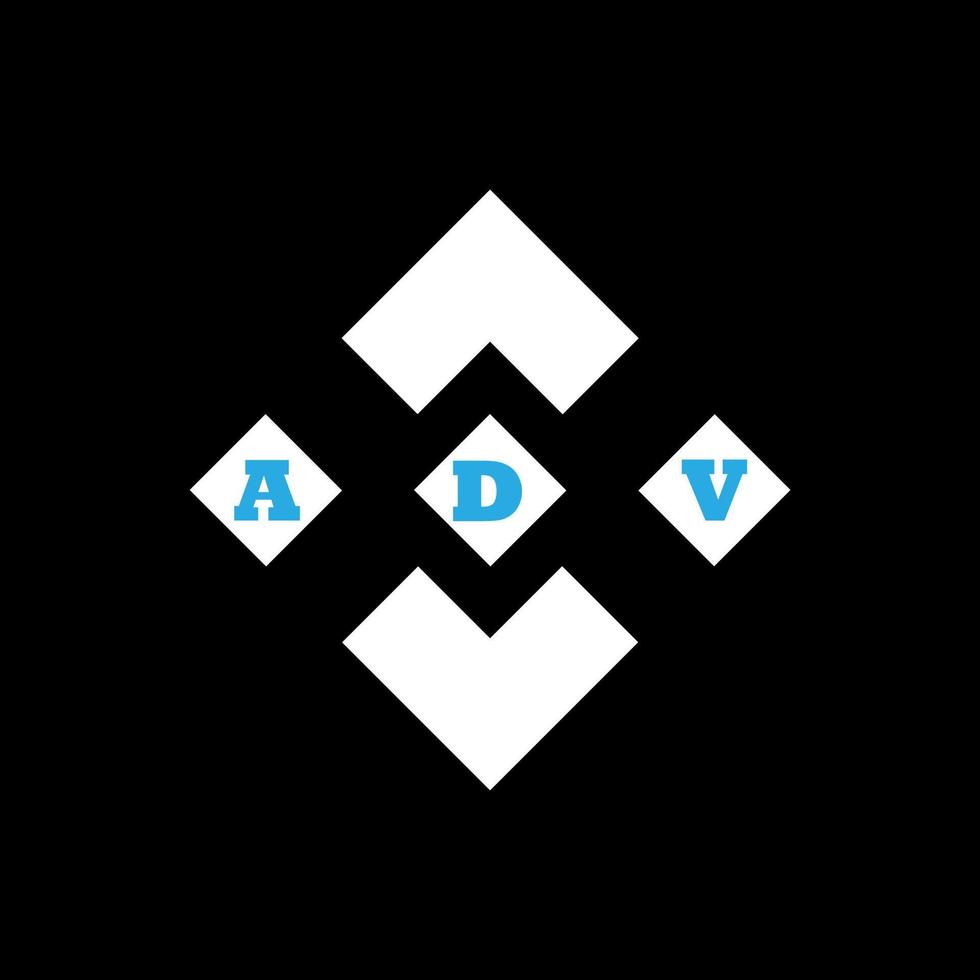 adv Brief Logo abstraktes kreatives Design. adv einzigartiges Design vektor