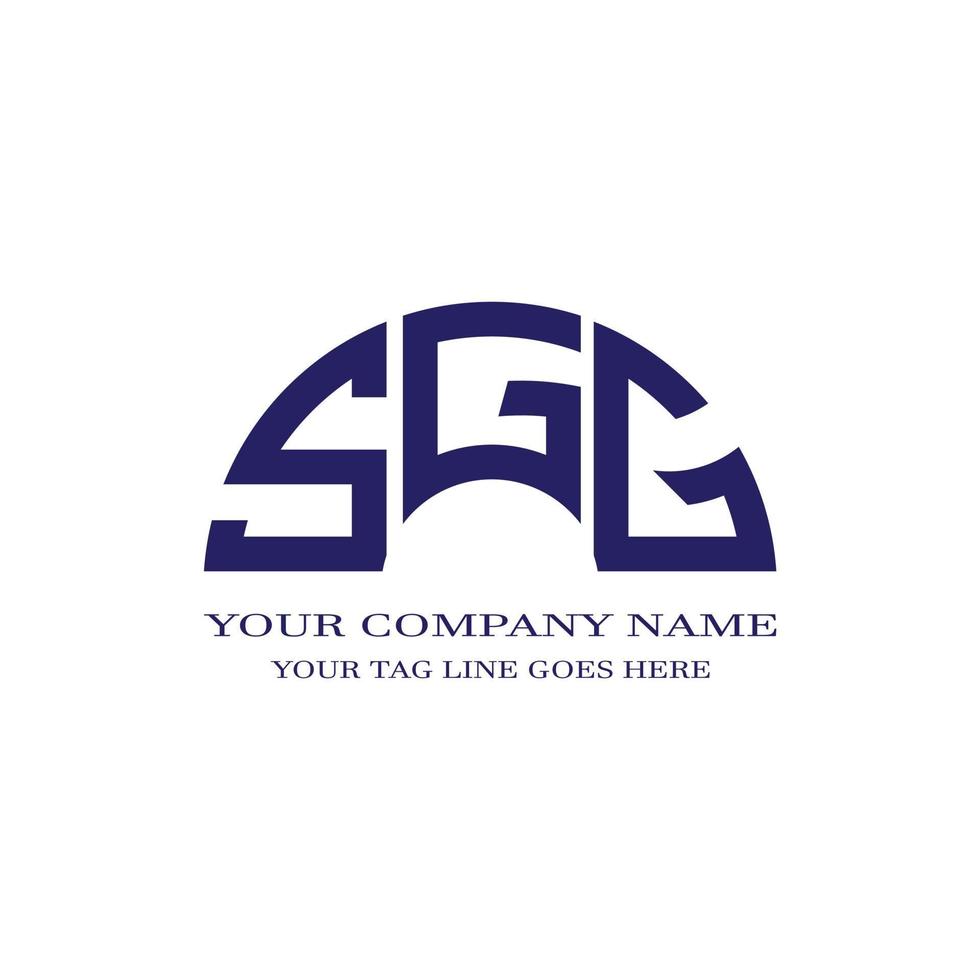 sgg letter logotyp kreativ design med vektorgrafik vektor