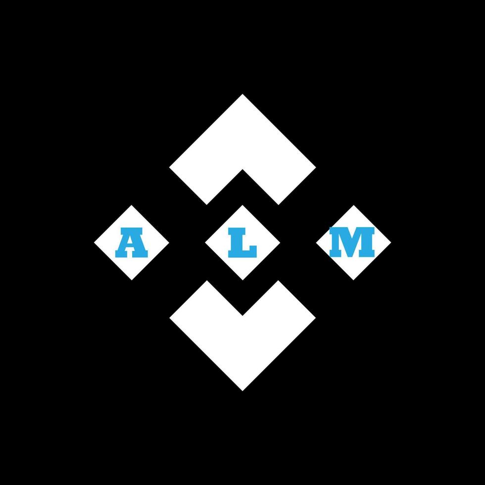 alm brief logo abstraktes kreatives design. alm einzigartiges Design vektor