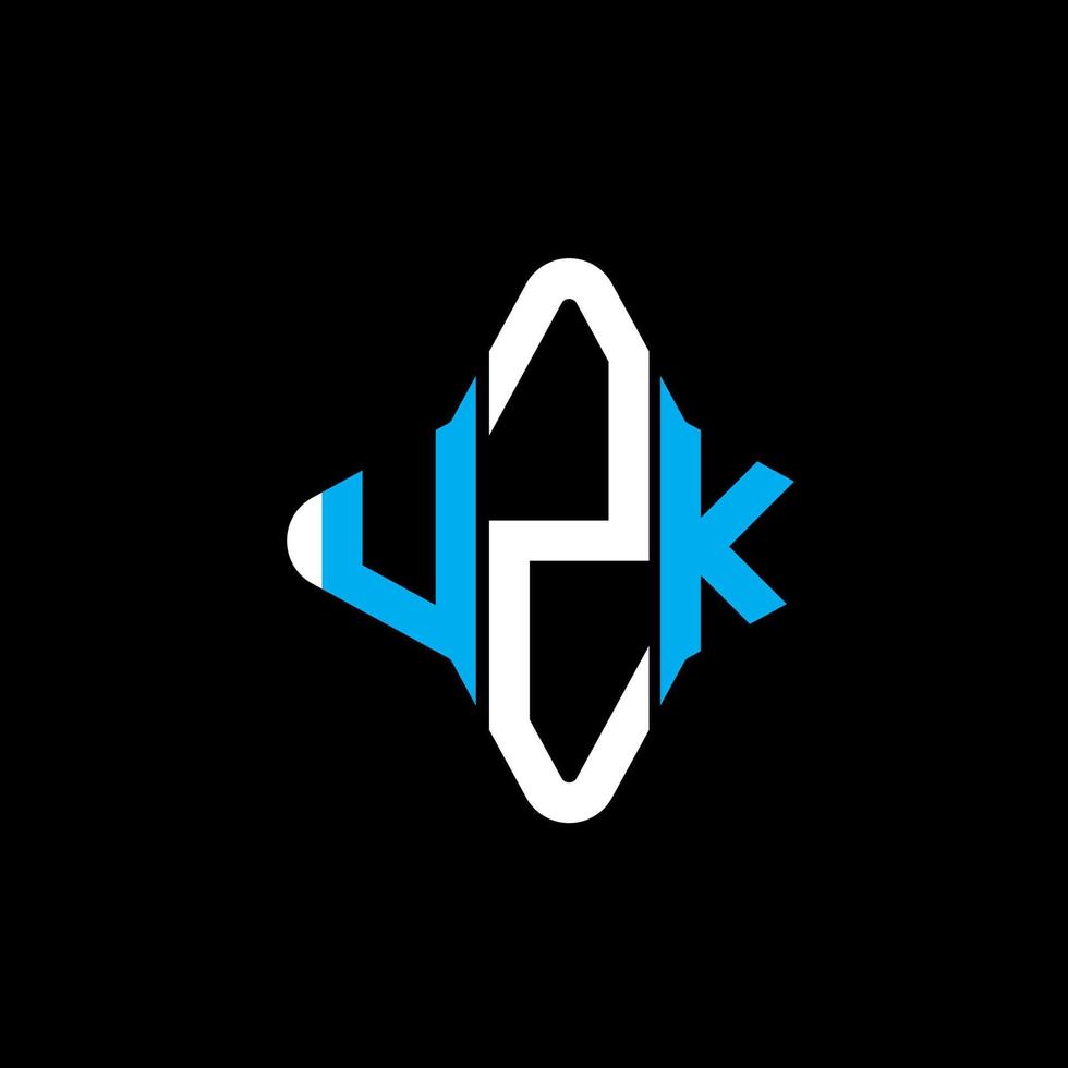 uzk letter logotyp kreativ design med vektorgrafik vektor