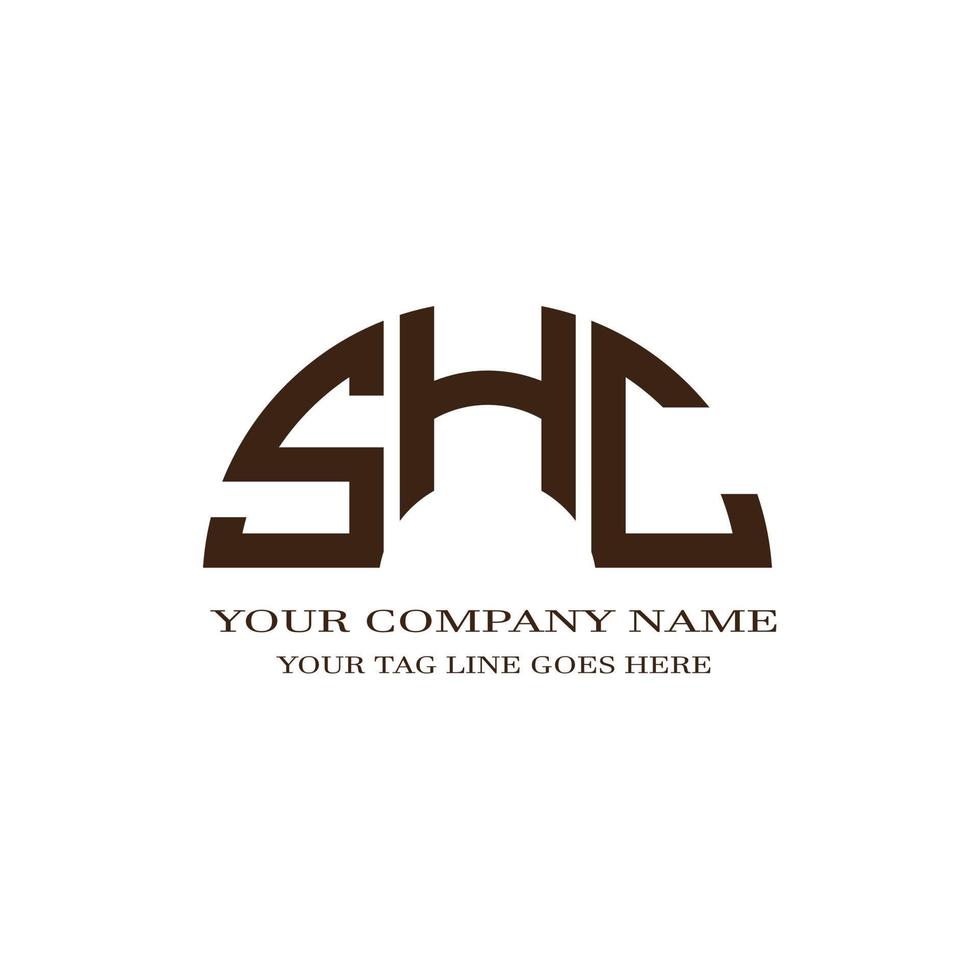 shc brev logotyp kreativ design med vektorgrafik vektor