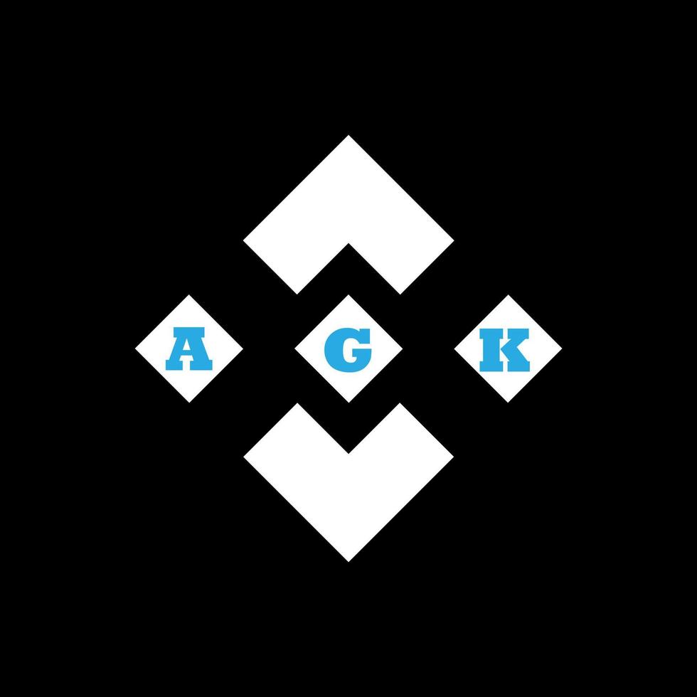 agk brief logo abstraktes kreatives design. agk einzigartiges Design vektor