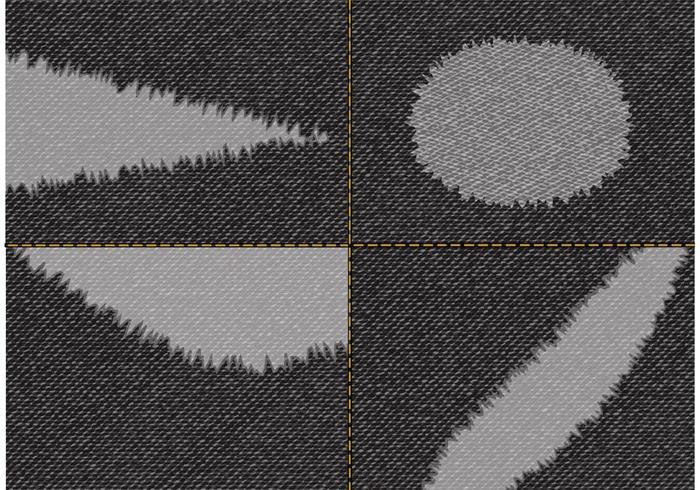 Gratis Torn Black Jeans Fabric Vector