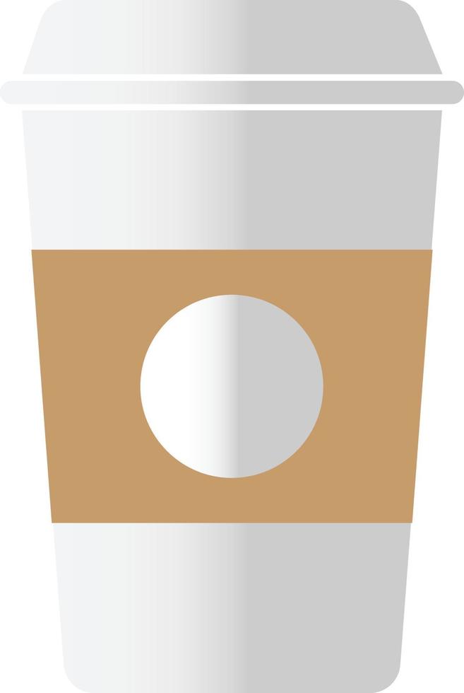 Einweg-Kaffeetasse-Symbol auf weißem Hintergrund. Kaffeetasse Zeichen. vektor