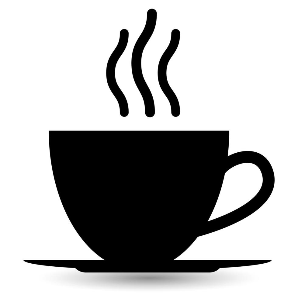 kopp kaffe ikonen isolerad på en vit bakgrund. vektor