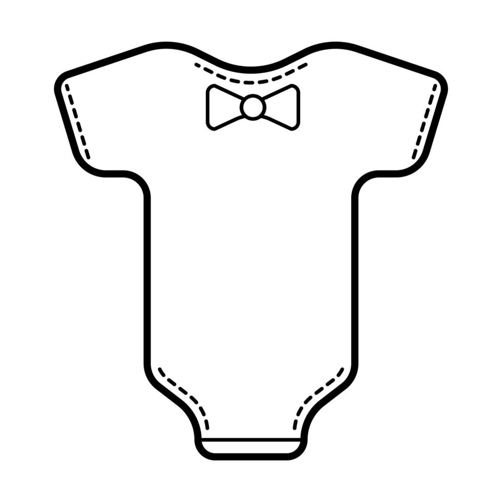Body. Baby-Symbol auf weißem Hintergrund, Linienvektordesign. vektor