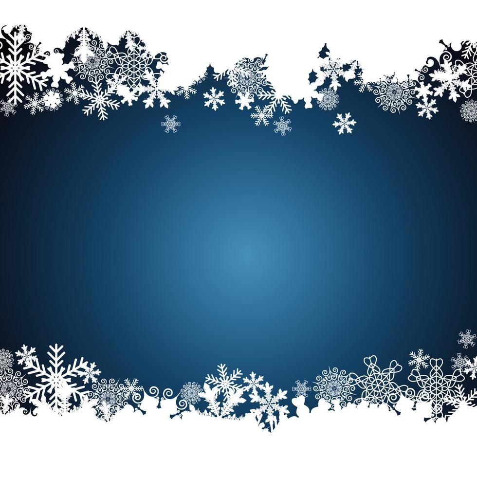 weihnachtsgrenze, schneeflockendesignhintergrund. vektor