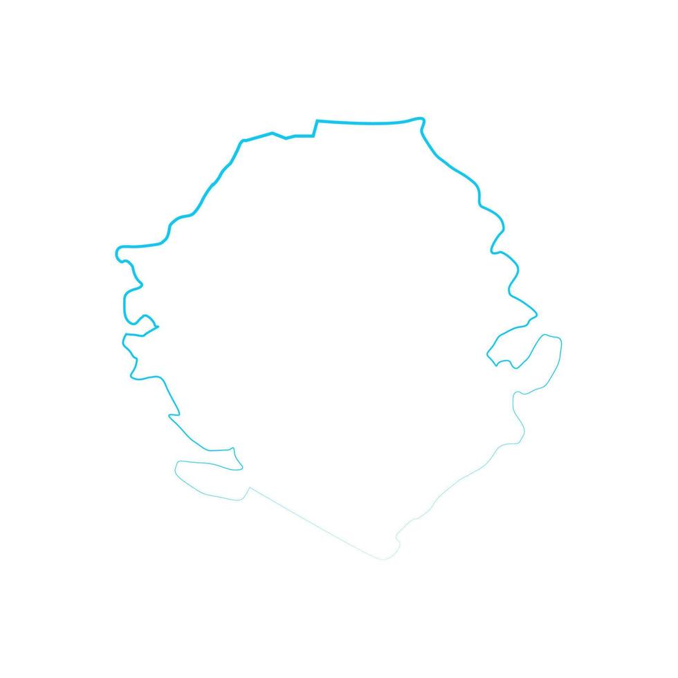 sierra leone karta på vit bakgrund vektor