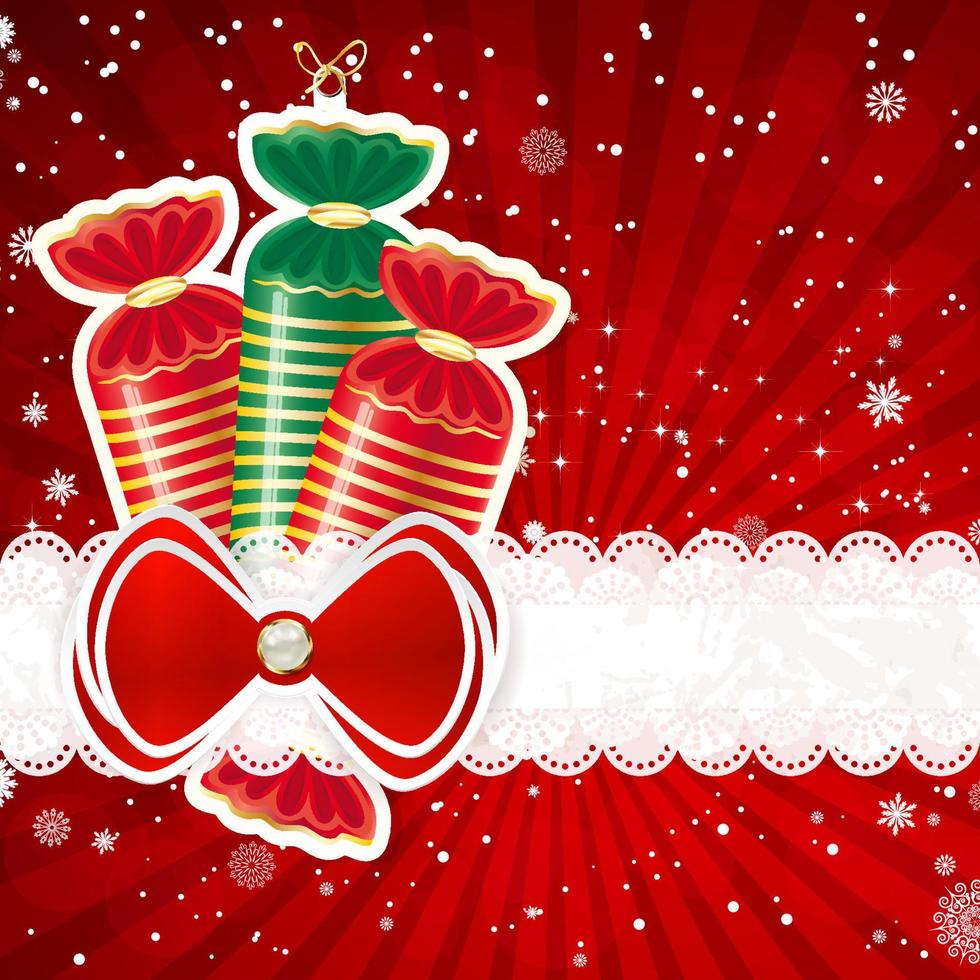 jul bakgrund med jul dekor element, vektor illustration.