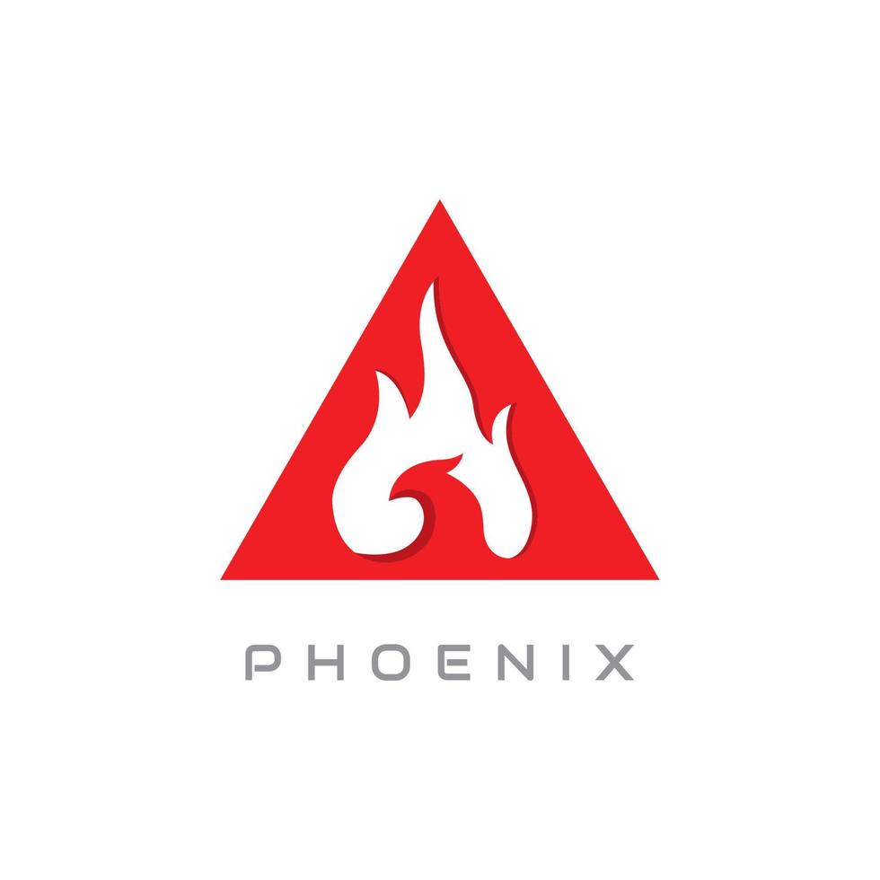Logo-Buchstabe ein Phönix-Logo-Feuer-Vektor-Phönix vektor