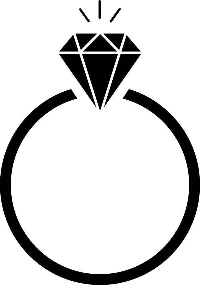 diamantring ikonen isolera på vit bakgrund. vektor