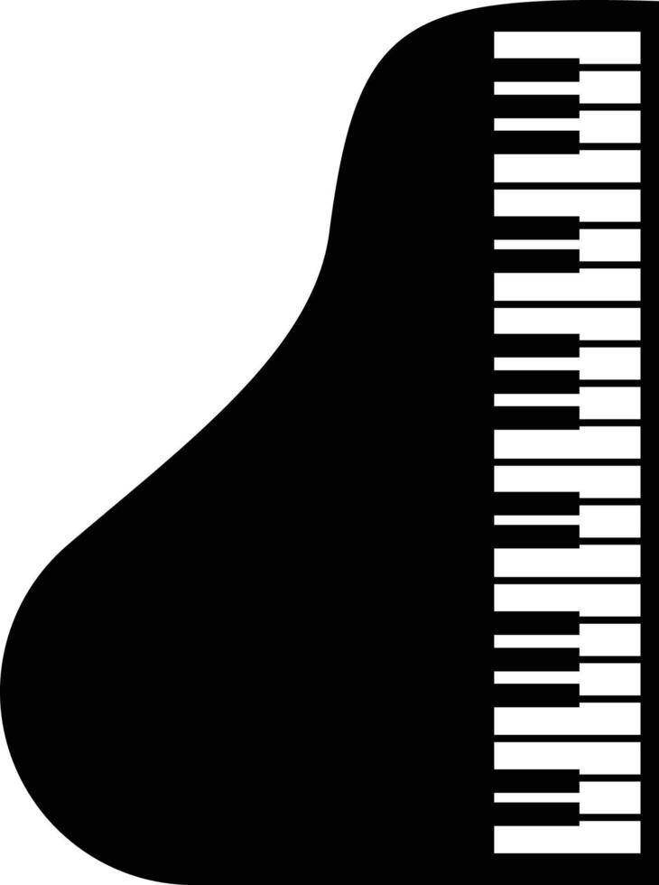 Klaviersymbol auf weißem Hintergrund. vektor