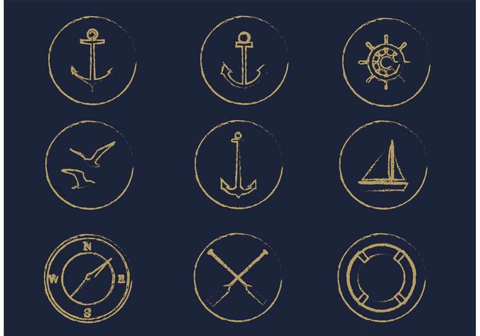 Gratis Vector Nautical Icon Set