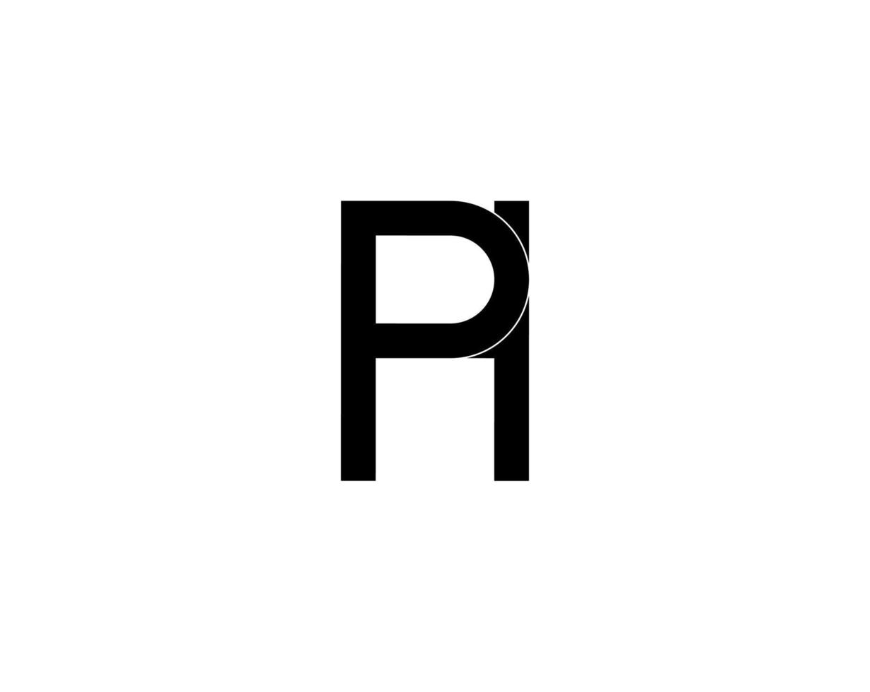 hp ph hp initial bokstavslogotyp isolerad på vit bakgrund vektor