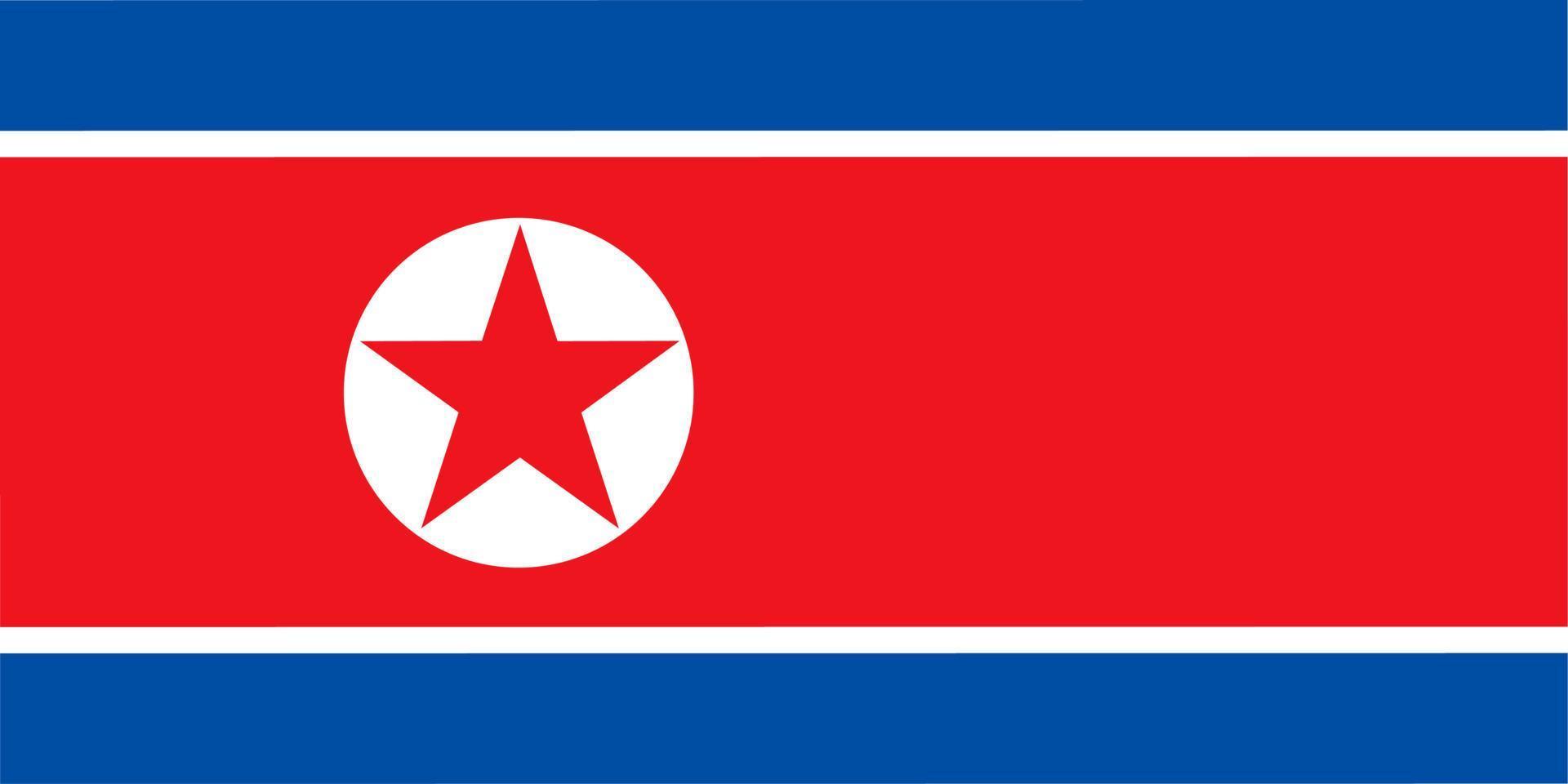 Nordkoreas nationella flagga vektor