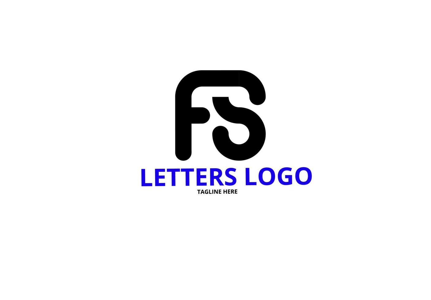 fs sf fs logotyp för initialbokstav vektor