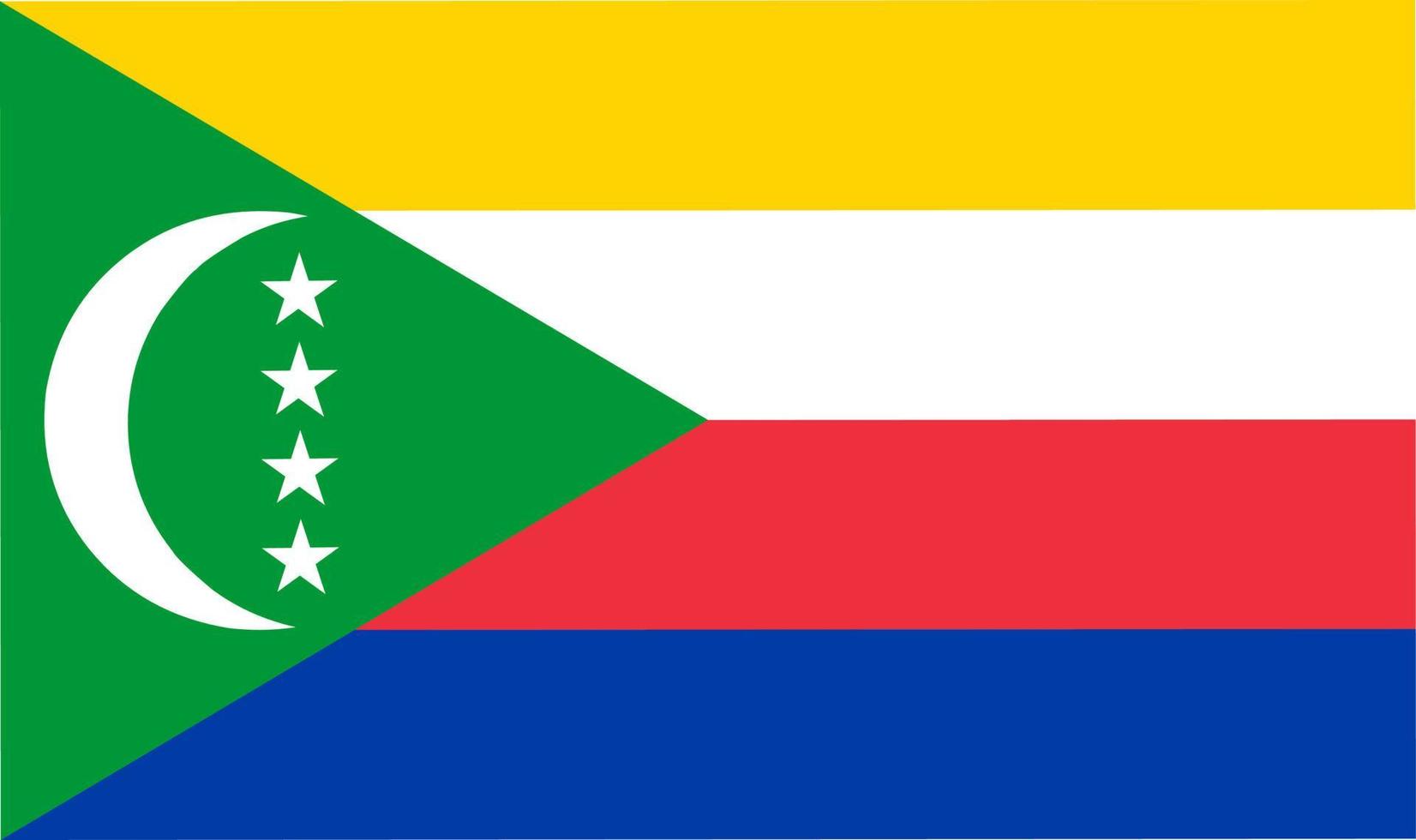Komorernas nationella flagga vektor
