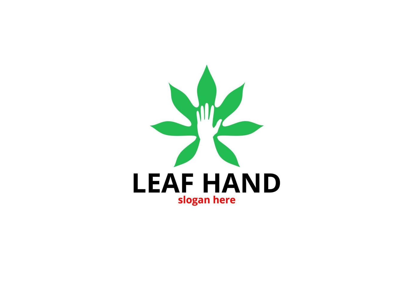 Blatt Hand umweltfreundliches Logo vektor