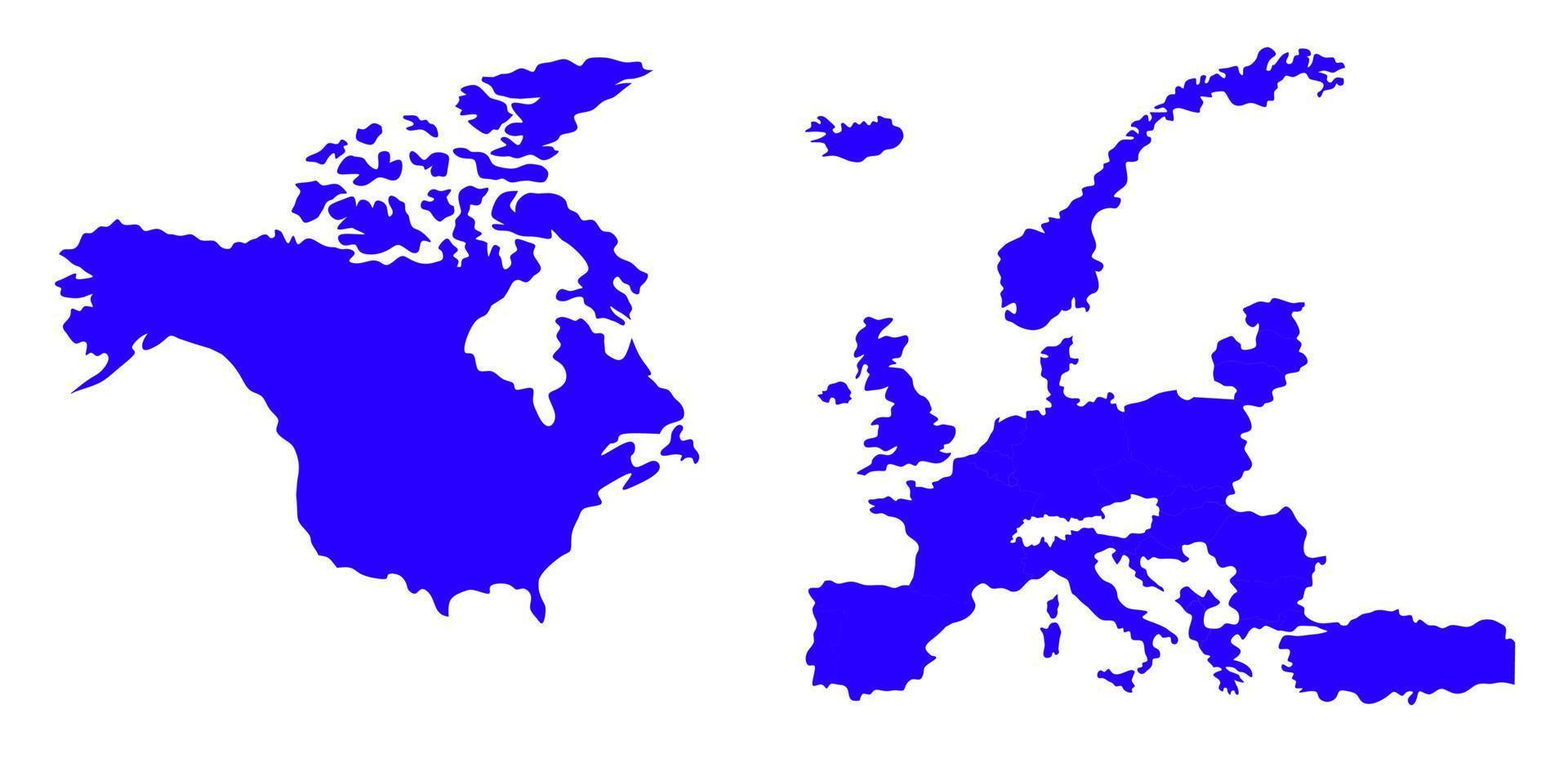 Nordatlantens fördragsorganisation på politisk karta vektor