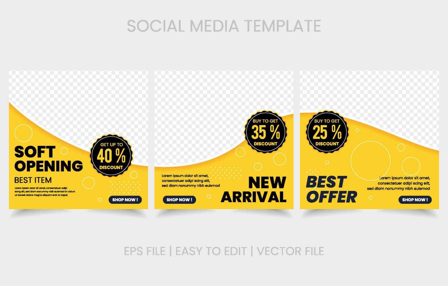 Social Media Set Banner modernes Design vektor