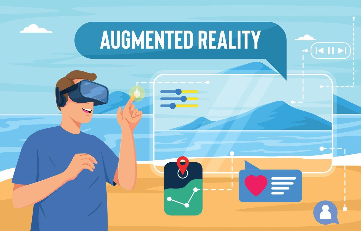virtueller Augmented-Reality-Hintergrund vektor