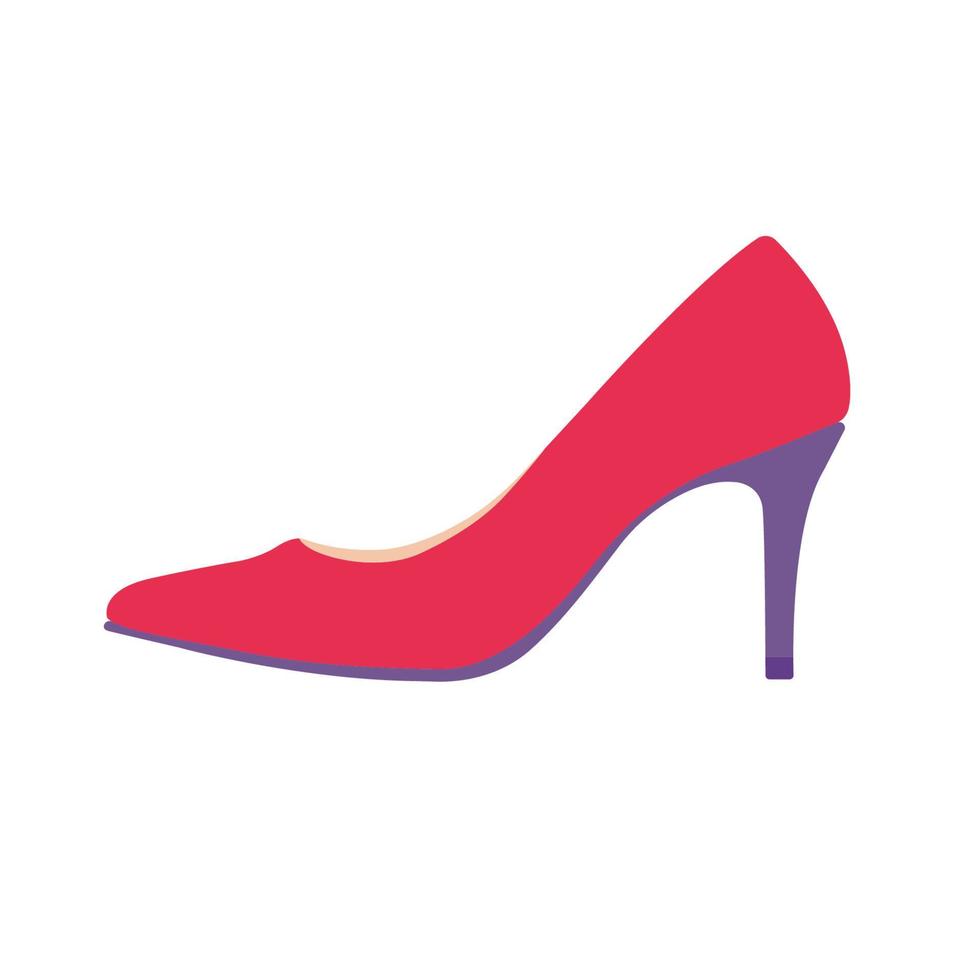 high heels flache illustration. sauberes Icon-Design-Element auf isoliertem weißem Hintergrund vektor