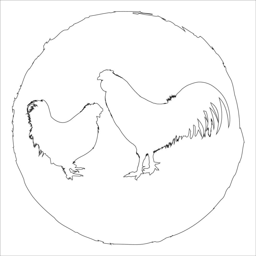 vit kycklingfarm logotyp vektor