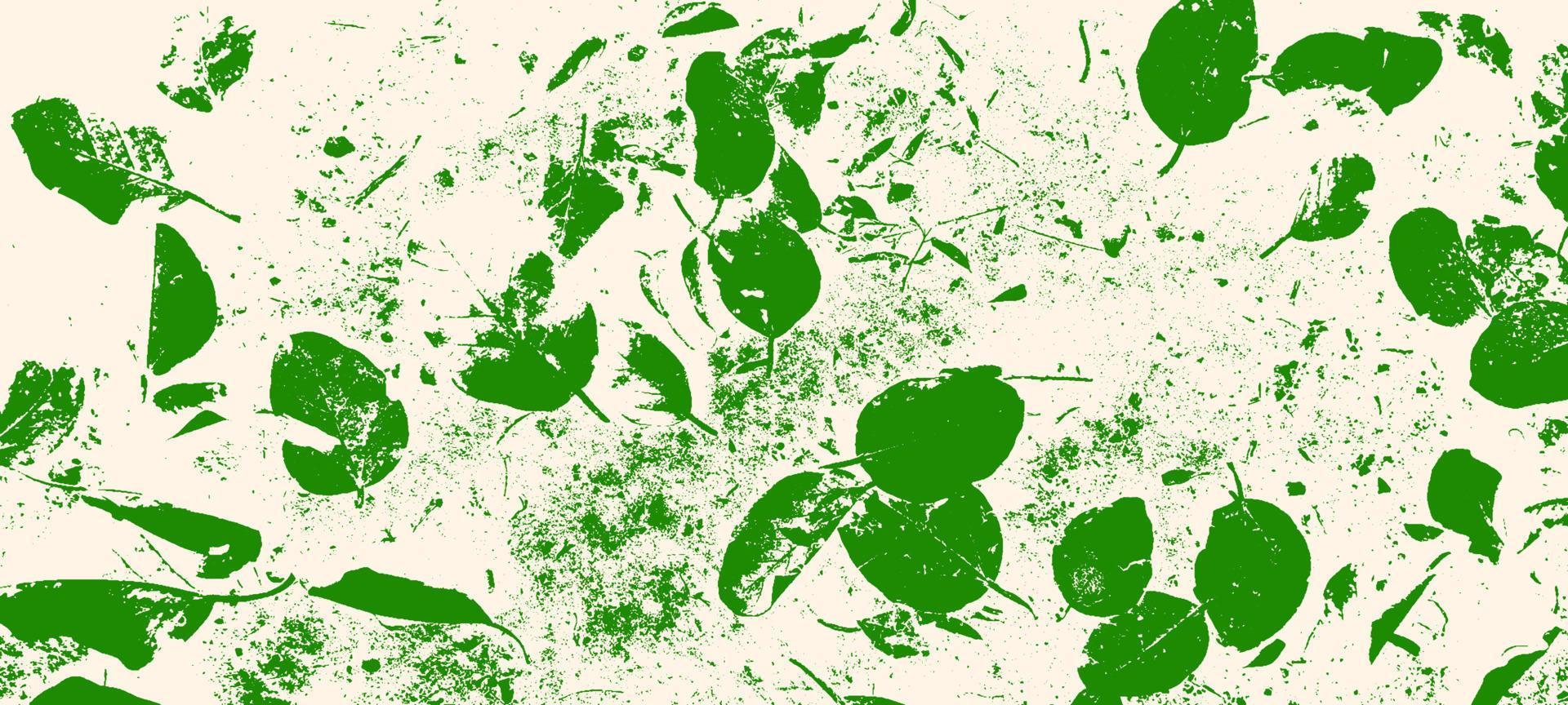 lövmönster med grunge-stil textur. gröna blad vener mönster vektorillustration. vektor