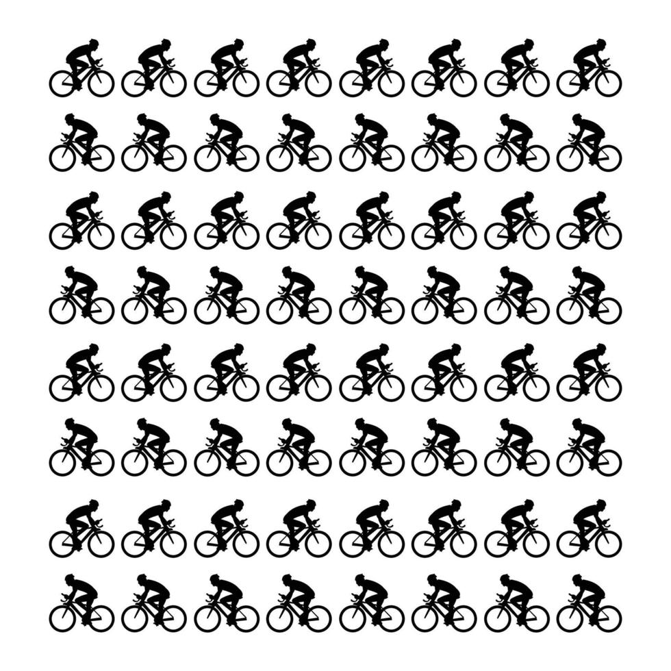 Fahrradfahrer nahtlose Hintergrundkulisse vektor