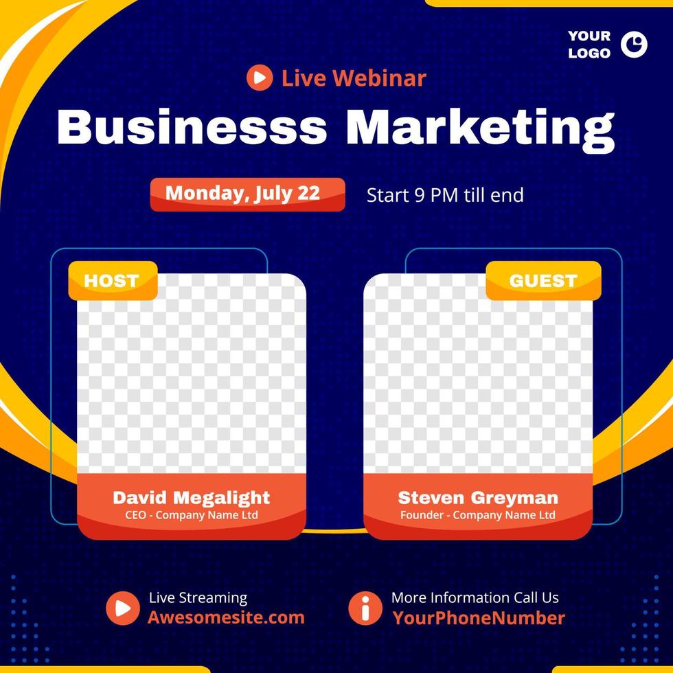 Business-Marketing-Webinar-Poster-Vorlage vektor