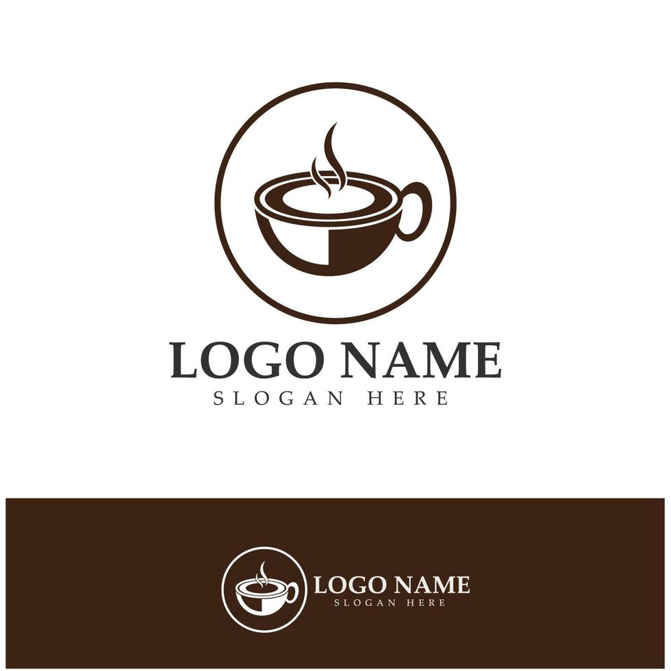 Kaffeetasse Logo Vorlage Vektor-Symbol Illustration Design vektor