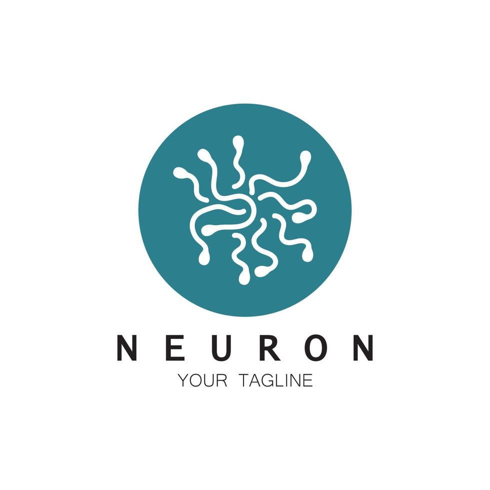 Neuron-Logo oder Nervenzellen-Logo-Design, Molekül-Logo-Illustrationsvorlagensymbol mit Vektorkonzept vektor