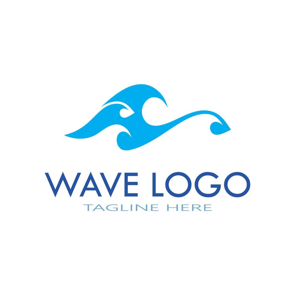 Wasserwelle Logo Design Vorlage Symbol Vektor