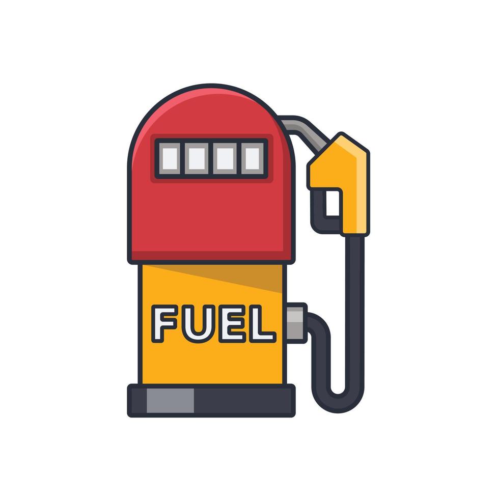 samling färgad tunn ikon av bensinstation, energi affärsidé vektorillustration. vektor