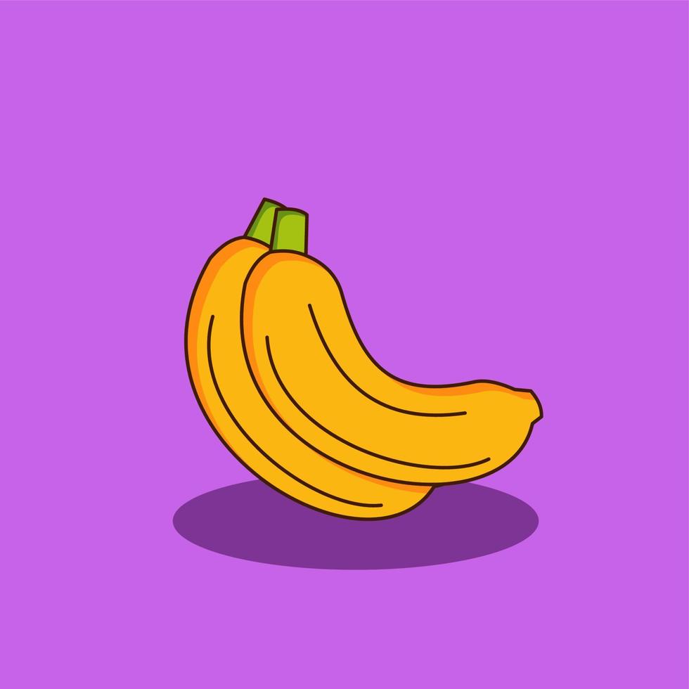 banan frukt tecknad vektorillustration vektor