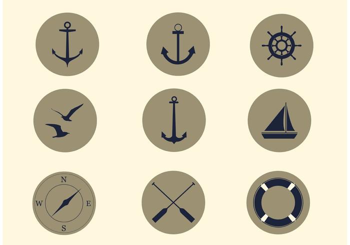 Gratis Vector Nautical Icon Set