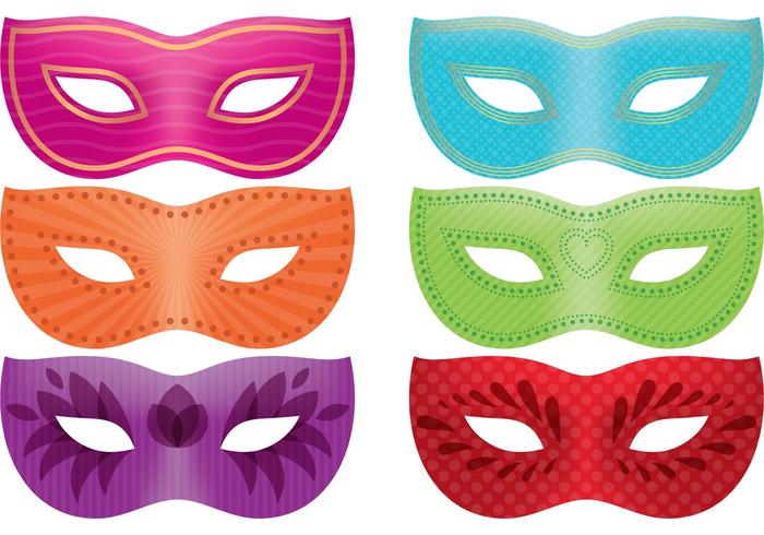 Mardi Gras Maske Vektor Pack