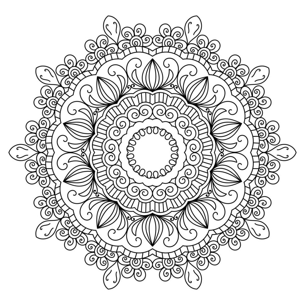 Mandala zum Ausmalen von Seiten, Mustern, schönen Mantras, islamischen Hintergründen, Hochzeitskarten, Dekorationsvorlagen und T-Shirt-Designs vektor