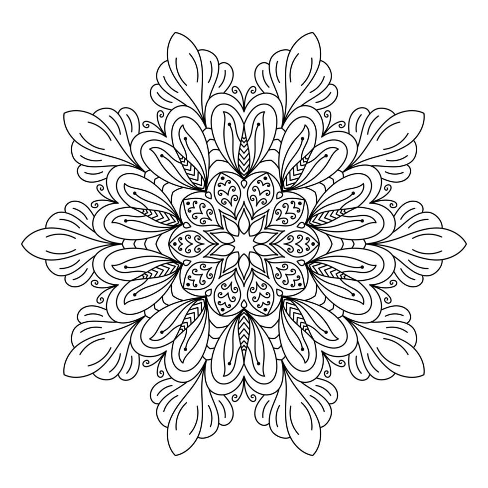 Mandala zum Ausmalen von Seiten, Mustern, schönen Mantras, islamischen Hintergründen, Hochzeitskarten, Dekorationsvorlagen und T-Shirt-Designs vektor