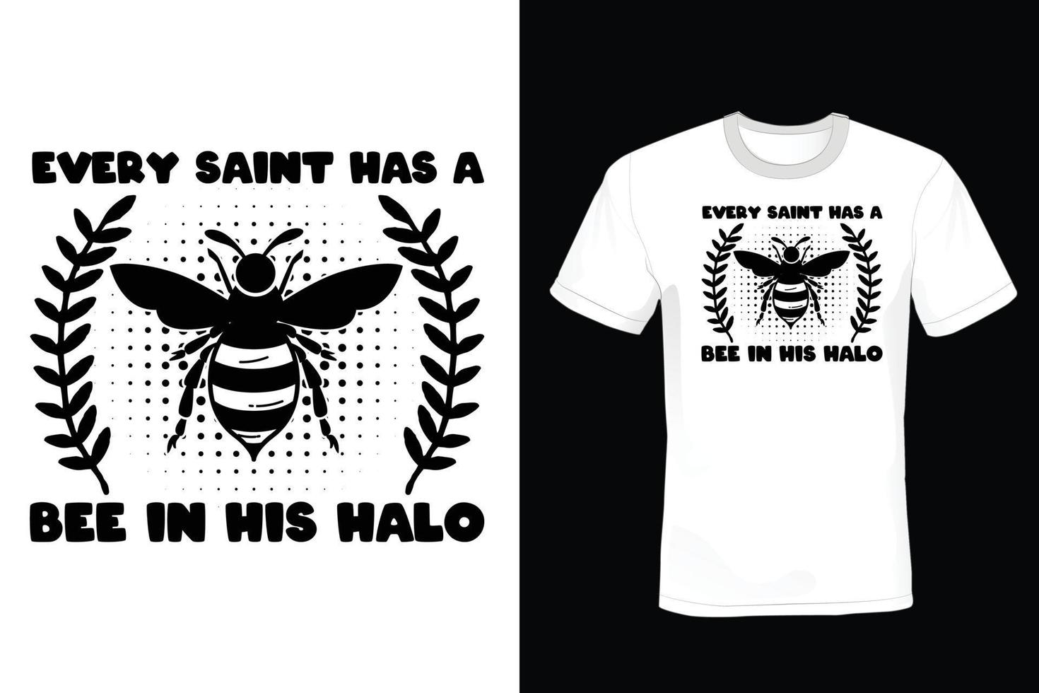 bee t-shirt design, vintage, typografi vektor