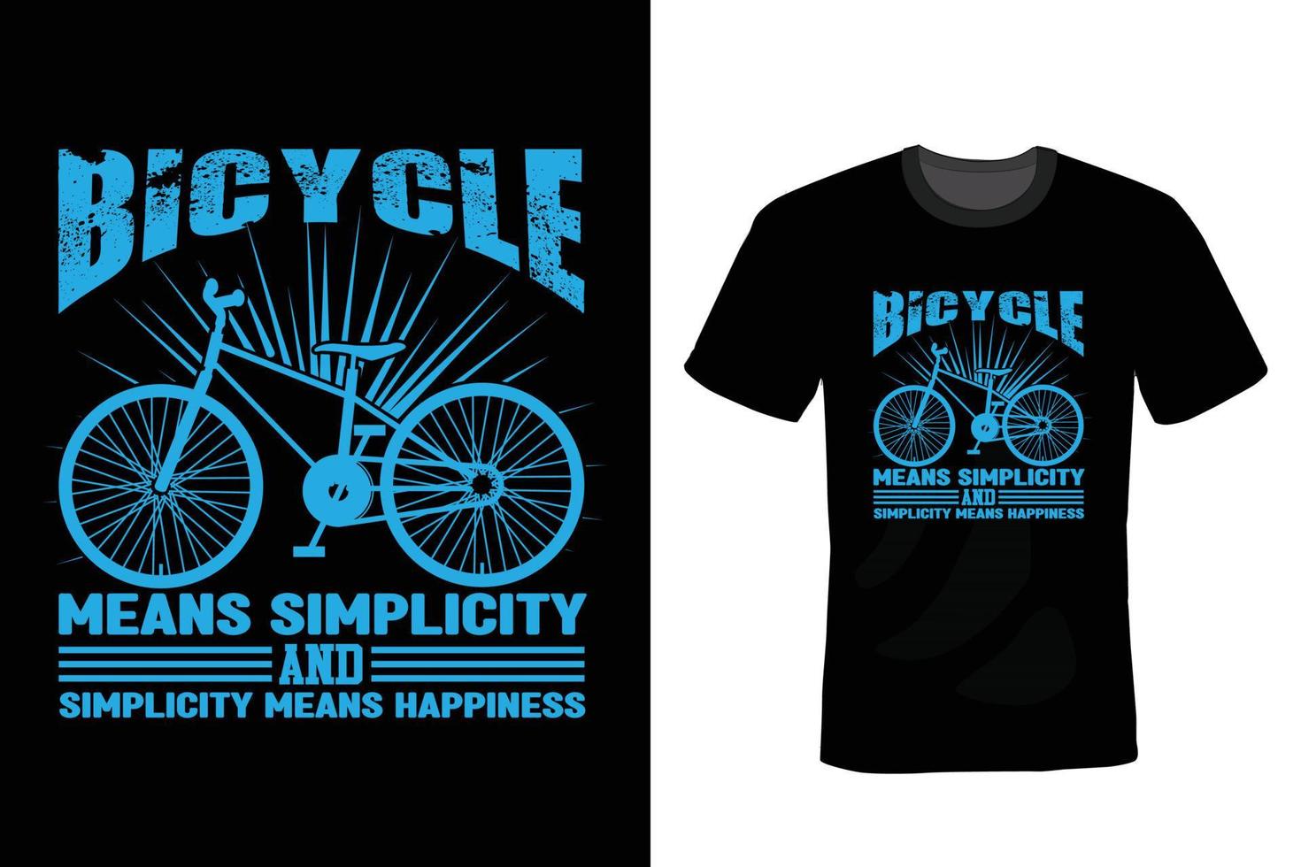 Fahrrad-Zitat-T-Shirt-Design, Vintage, Typografie vektor