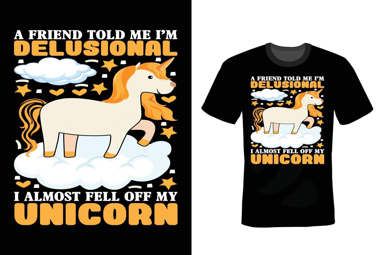 unicorn t-shirt design, vintage, typografi vektor