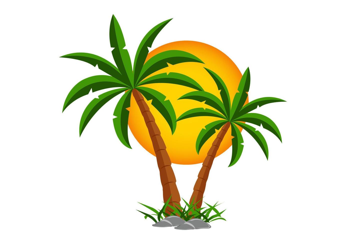 vektor illustration av palmer isolerad på vit bakgrund