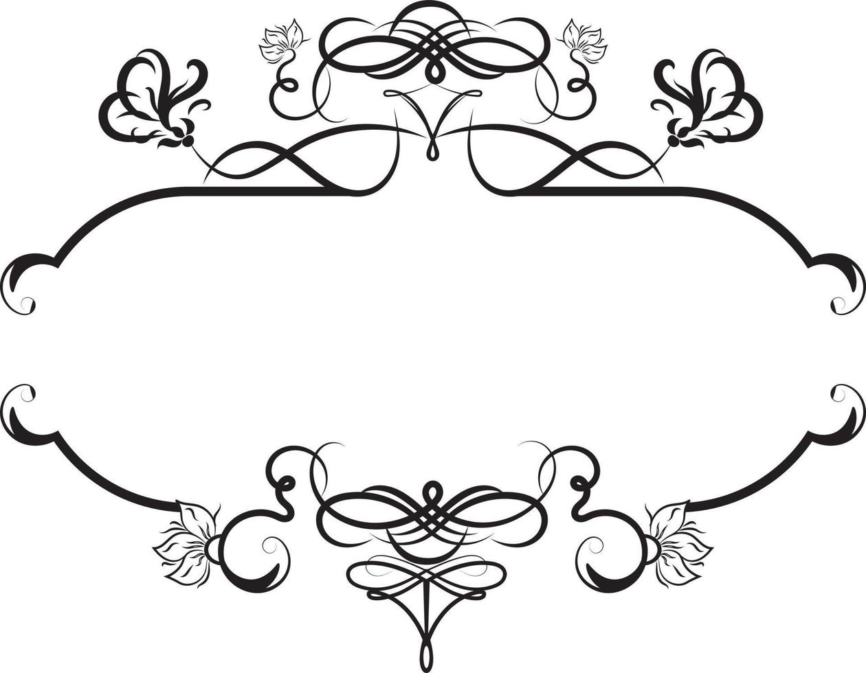 Schwarz-Weiß-Hochzeit dekoratives Element.eps vektor