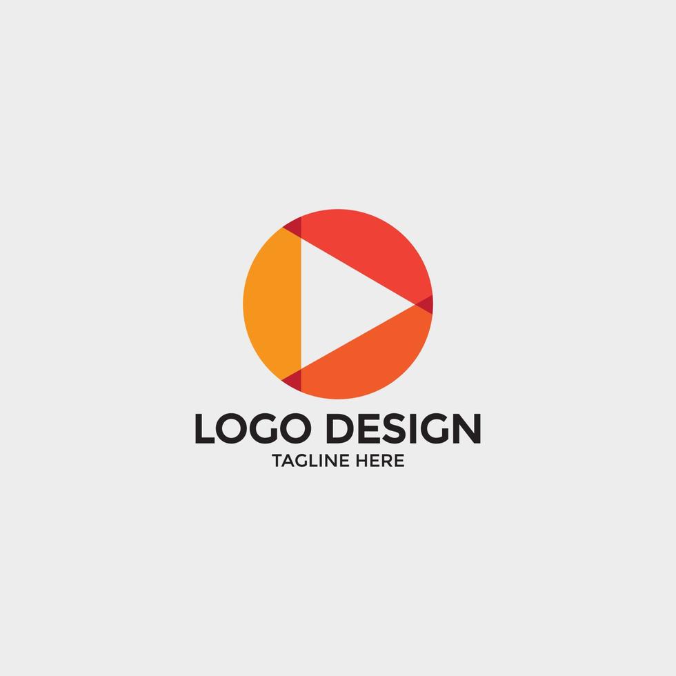 videospelare ikon logotyp designkoncept vektor