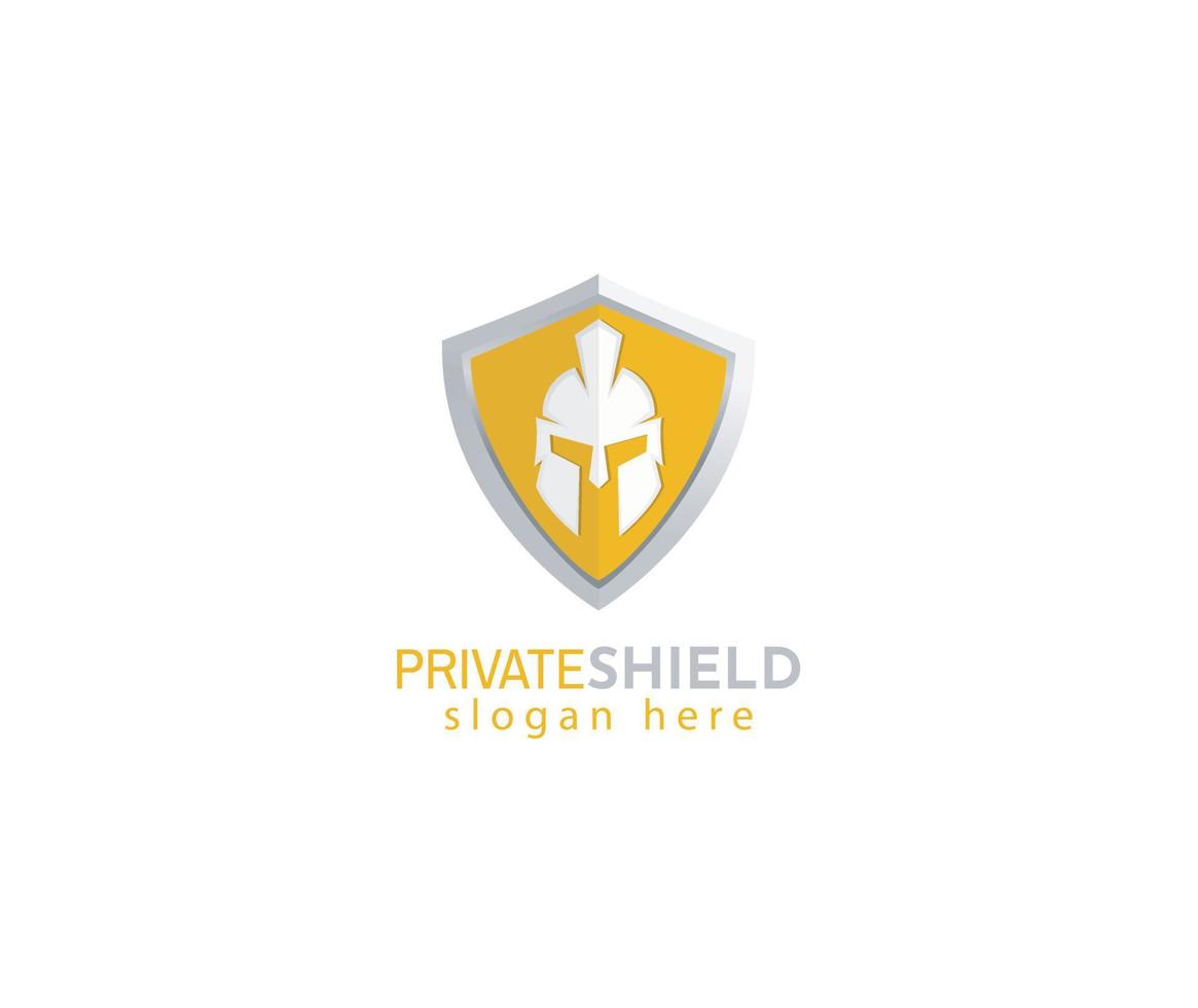 privates Spartan-Schild-Logo vektor