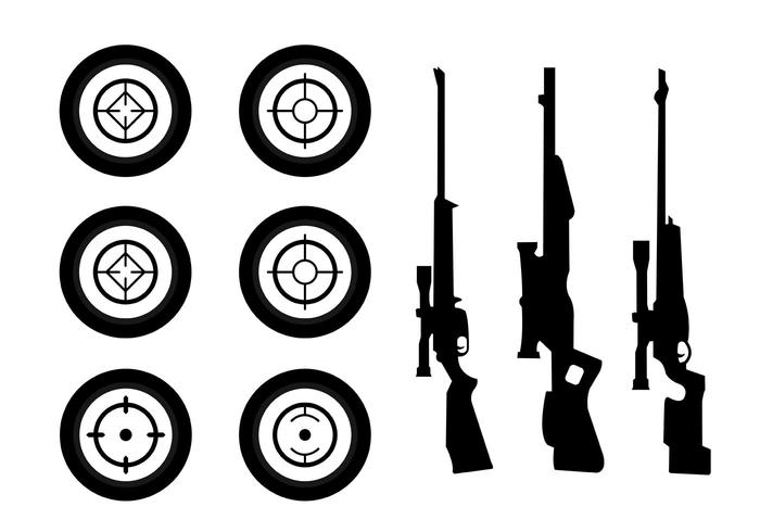 Waffe Silhouette Sammlung vektor