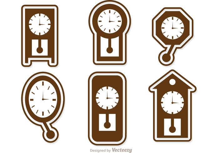 Wall Clock Ikoner Vector Pack