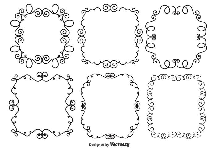 Gulliga Doodle Frames vektor