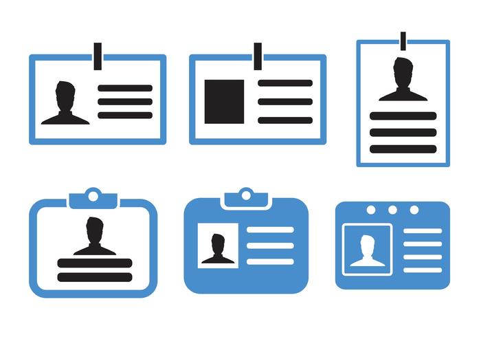 Identifikationskartenvektoren vektor